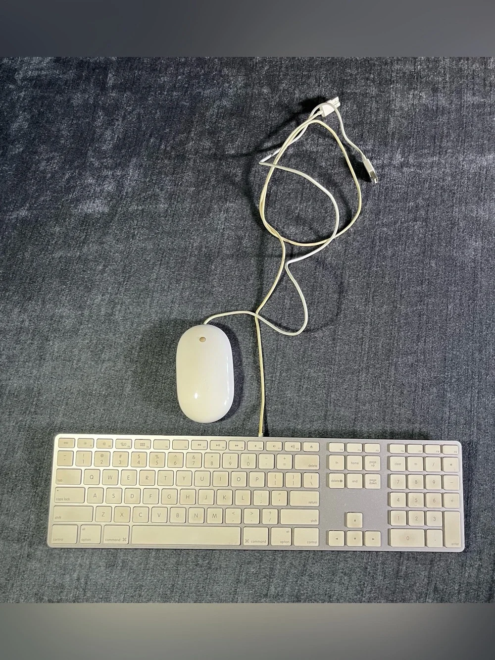 Apple Keyboard A1243 with Apple Mighty Mouse - Model A1152